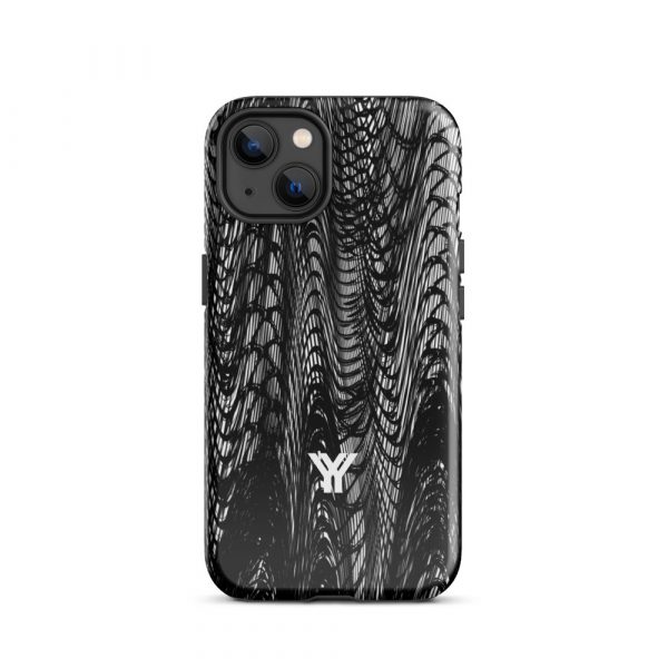 Designer Hardcase iPhone® Handyhülle Mesh Style Black & White 17 tough case for iphone glossy iphone 13 front 6547daea716e2