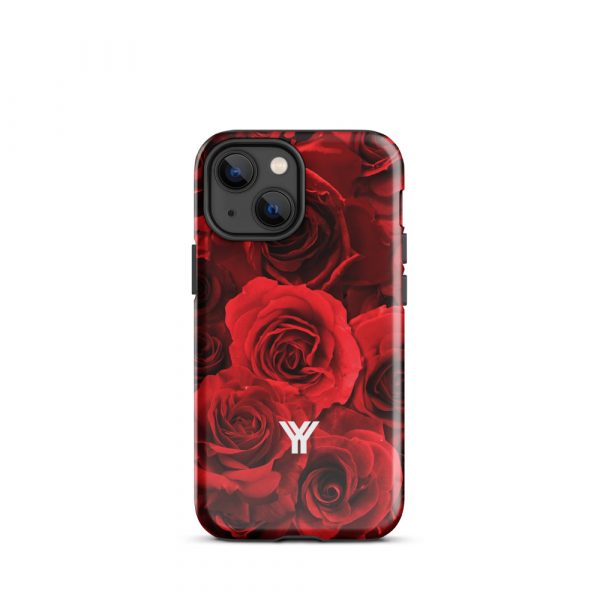 Designer Hardcase iPhone® Handyhülle Rote Rosen 15 tough case for iphone glossy iphone 13 mini front 6547d88aa7933