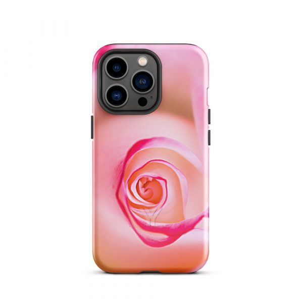 Designer Hardcase iPhone® Handyhülle Pink Roses 18 tough case for iphone glossy iphone 13 pro front 6547db710148f