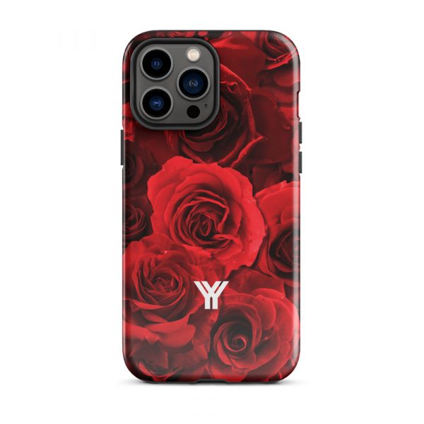 Designer Hardcase iPhone® Handyhülle Rote Rosen 21 tough case for iphone glossy iphone 13 pro max front 6547d88aa7c55