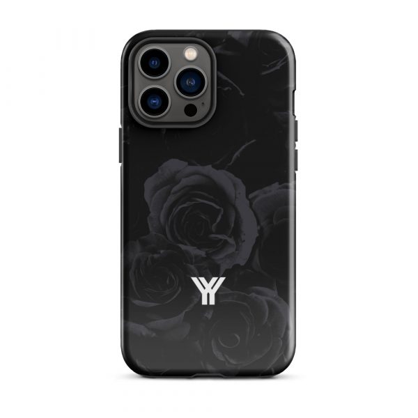 Designer Hardcase iPhone® Handyhülle Midnight Roses 21 tough case for iphone glossy iphone 13 pro max front 6547d94e3c386