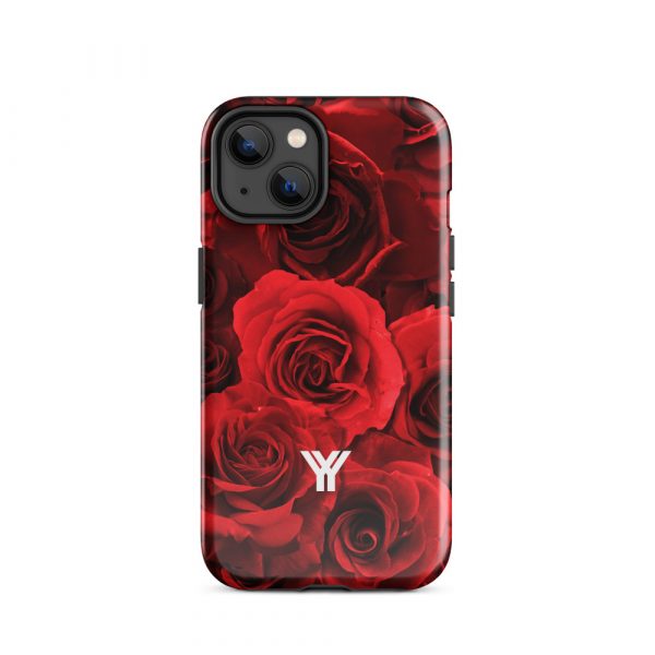 Designer Hardcase iPhone® Handyhülle Rote Rosen 23 tough case for iphone glossy iphone 14 front 6547d88aa7cff
