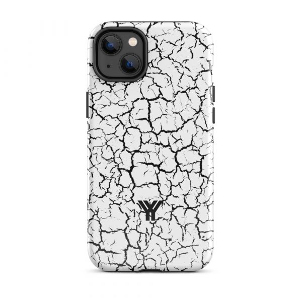 Designer Hardcase iPhone® Handyhülle Weiß Craquelee Schwarz 25 tough case for iphone glossy iphone 14 plus front 6547d6ffa8c70