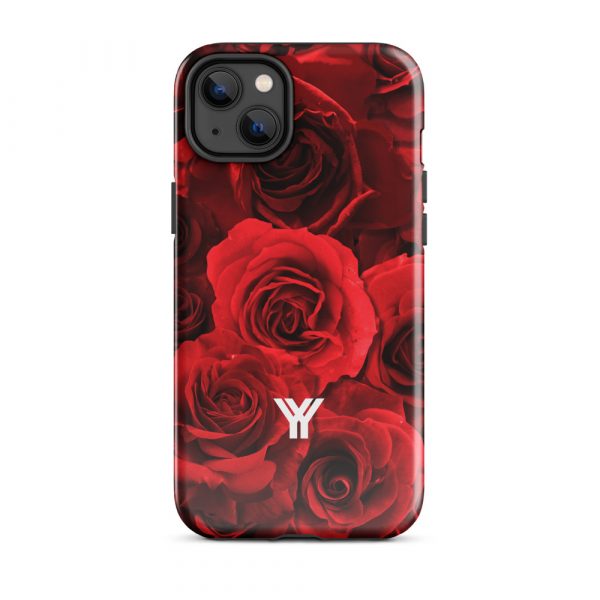 Designer Hardcase iPhone® Handyhülle Rote Rosen 25 tough case for iphone glossy iphone 14 plus front 6547d88aa7d99