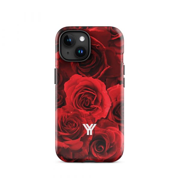 Designer Hardcase iPhone® Handyhülle Rote Rosen 31 tough case for iphone glossy iphone 15 front 6547d88aa7ffe