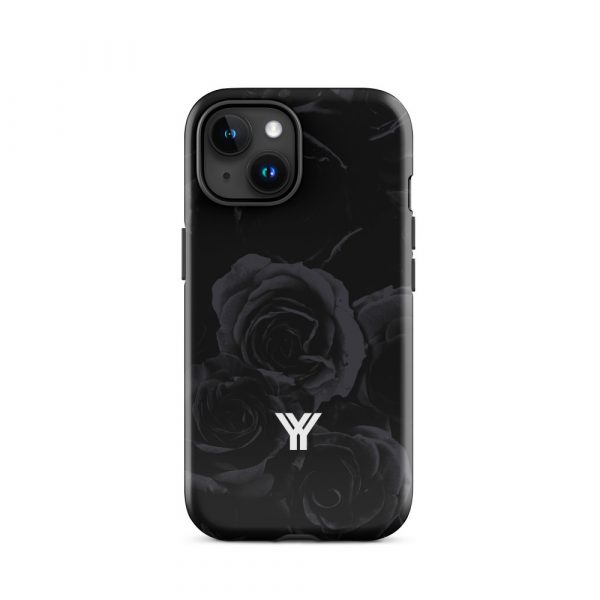 Designer Hardcase iPhone® Handyhülle Midnight Roses 31 tough case for iphone glossy iphone 15 front 6547d94e3c764
