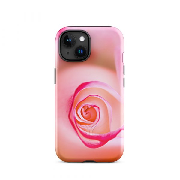 Designer Hardcase iPhone® Handyhülle Pink Roses 30 tough case for iphone glossy iphone 15 front 6547db7101a1f