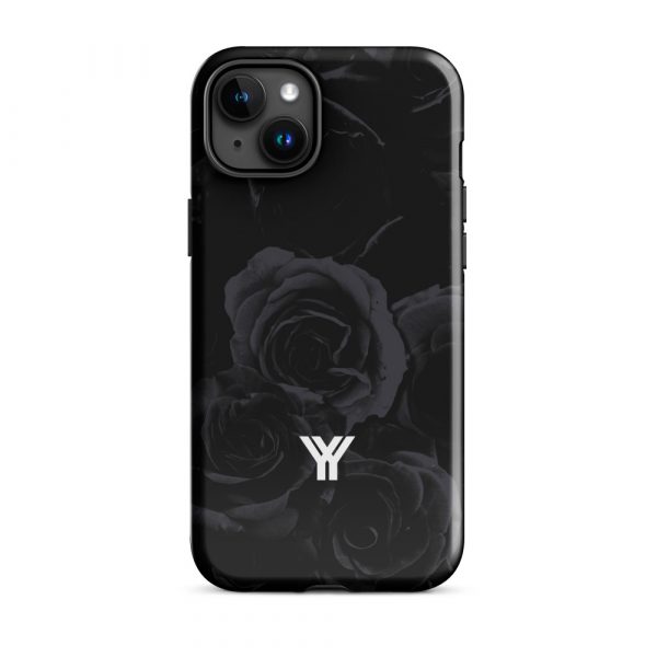 Designer Hardcase iPhone® Handyhülle Midnight Roses 33 tough case for iphone glossy iphone 15 plus front 6547d94e3c7f2