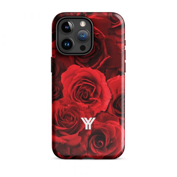 Designer Hardcase iPhone® Handyhülle Rote Rosen 37 tough case for iphone glossy iphone 15 pro max front 6547d88aa8286