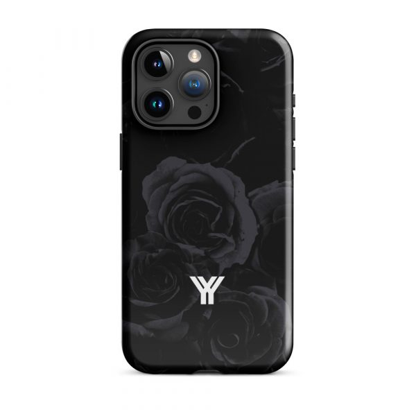 Designer Hardcase iPhone® Handyhülle Midnight Roses 37 tough case for iphone glossy iphone 15 pro max front 6547d94e3c9a1