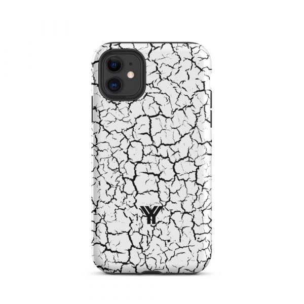 Designer Hardcase iPhone® Handyhülle Weiß Craquelee Schwarz 2 tough case for iphone matte iphone 11 front 6547d6ffa85d8