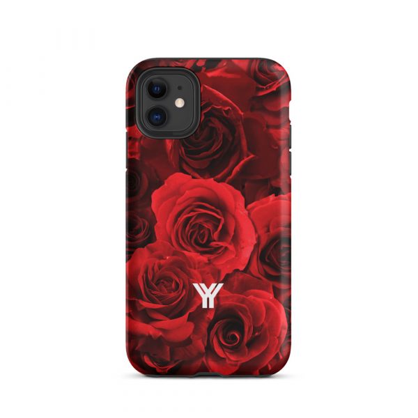 Designer Hardcase iPhone® Handyhülle Rote Rosen 2 tough case for iphone matte iphone 11 front 6547d88aa74d3
