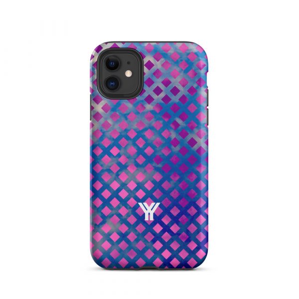 Designer Hardcase iPhone® Handyhülle Mesh Style Blue Pink 2 tough case for iphone matte iphone 11 front 6547d9e97e87a