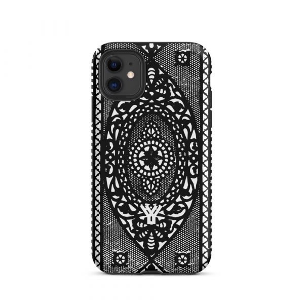Designer Hardcase iPhone® Handyhülle Folk Print Schwarz 2 tough case for iphone matte iphone 11 front 6547dee11dfb1