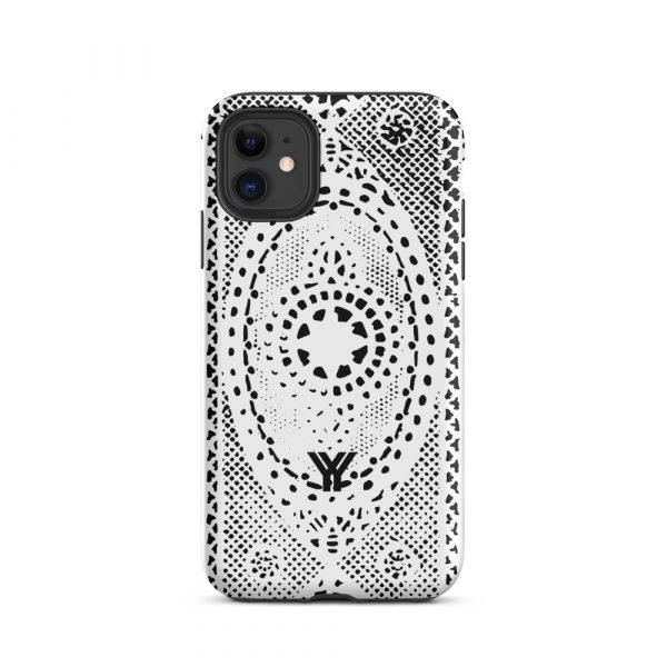 Designer Hardcase iPhone® Handyhülle Folk Print Weiß 2 tough case for iphone matte iphone 11 front 6547e21a45d43