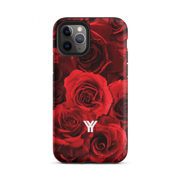 Designer Hardcase iPhone® Handyhülle Rote Rosen 4 tough case for iphone matte iphone 11 pro front 6547d88aa75e2
