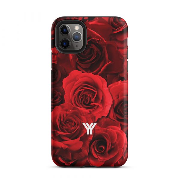 Designer Hardcase iPhone® Handyhülle Rote Rosen 6 tough case for iphone matte iphone 11 pro max front 6547d88aa767f
