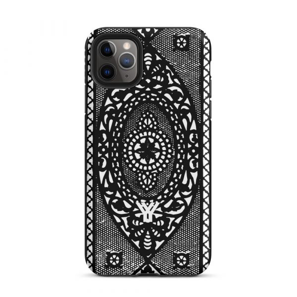 Designer Hardcase iPhone® Handyhülle Folk Print Schwarz 6 tough case for iphone matte iphone 11 pro max front 6547dee11e137