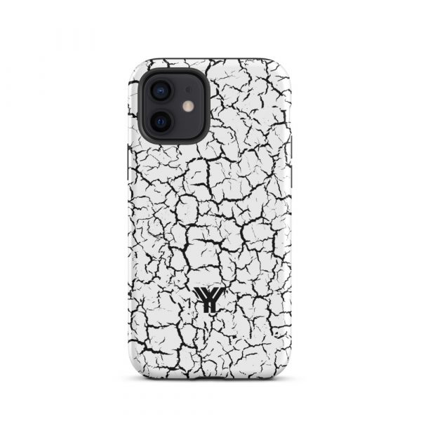 Designer Hardcase iPhone® Handyhülle Weiß Craquelee Schwarz 10 tough case for iphone matte iphone 12 front 6547d6ffa8852