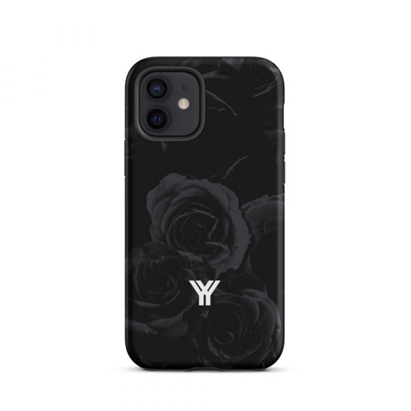 Designer Hardcase iPhone® Handyhülle Midnight Roses 10 tough case for iphone matte iphone 12 front 6547d94e3be3c
