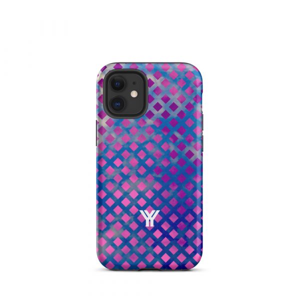 Designer Hardcase iPhone® Handyhülle Mesh Style Blue Pink 8 tough case for iphone matte iphone 12 mini front 6547d9e97ea94