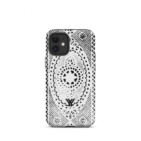 Designer Hardcase iPhone® Handyhülle Folk Print Weiß 8 tough case for iphone matte iphone 12 mini front 6547e21a45f40