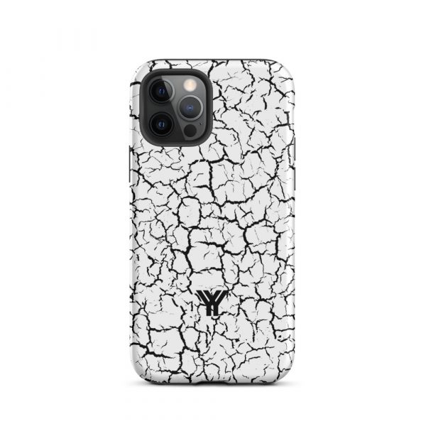 Designer Hardcase iPhone® Handyhülle Weiß Craquelee Schwarz 12 tough case for iphone matte iphone 12 pro front 6547d6ffa88dc