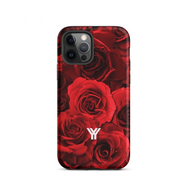 Designer Hardcase iPhone® Handyhülle Rote Rosen 12 tough case for iphone matte iphone 12 pro front 6547d88aa7833