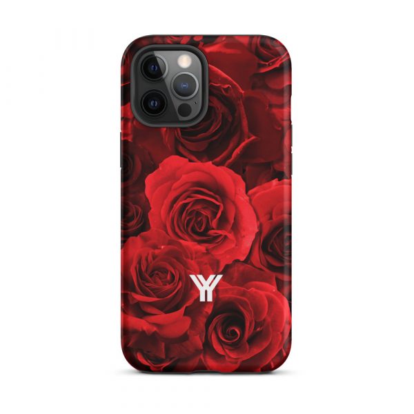 Designer Hardcase iPhone® Handyhülle Rote Rosen 14 tough case for iphone matte iphone 12 pro max front 6547d88aa78c5