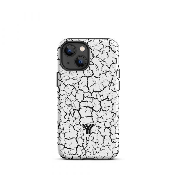 Designer Hardcase iPhone® Handyhülle Weiß Craquelee Schwarz 16 tough case for iphone matte iphone 13 mini front 6547d6ffa89f7