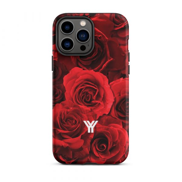 Designer Hardcase iPhone® Handyhülle Rote Rosen 22 tough case for iphone matte iphone 13 pro max front 6547d88aa7cb5