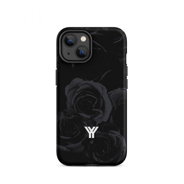 Designer Hardcase iPhone® Handyhülle Midnight Roses 24 tough case for iphone matte iphone 14 front 6547d94e3c4cb