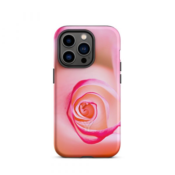 Designer Hardcase iPhone® Handyhülle Pink Roses 27 tough case for iphone matte iphone 14 pro front 6547db71018c3