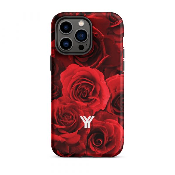 Designer Hardcase iPhone® Handyhülle Rote Rosen 30 tough case for iphone matte iphone 14 pro max front 6547d88aa7fb3