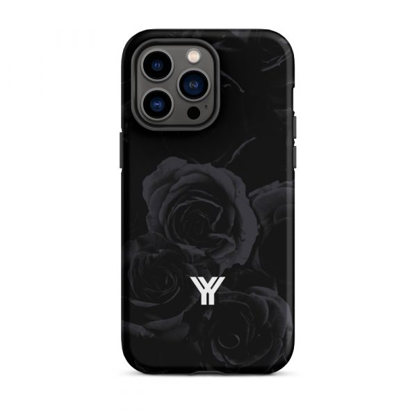 Designer Hardcase iPhone® Handyhülle Midnight Roses 30 tough case for iphone matte iphone 14 pro max front 6547d94e3c71a