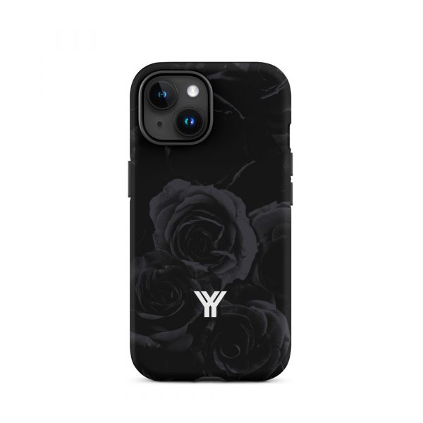 Designer Hardcase iPhone® Handyhülle Midnight Roses 32 tough case for iphone matte iphone 15 front 6547d94e3c7ae
