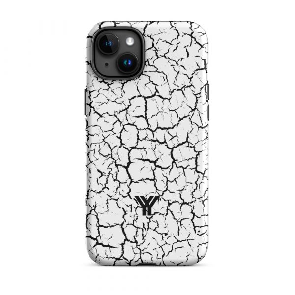 Designer Hardcase iPhone® Handyhülle Weiß Craquelee Schwarz 34 tough case for iphone matte iphone 15 plus front 6547d6ffa8efe