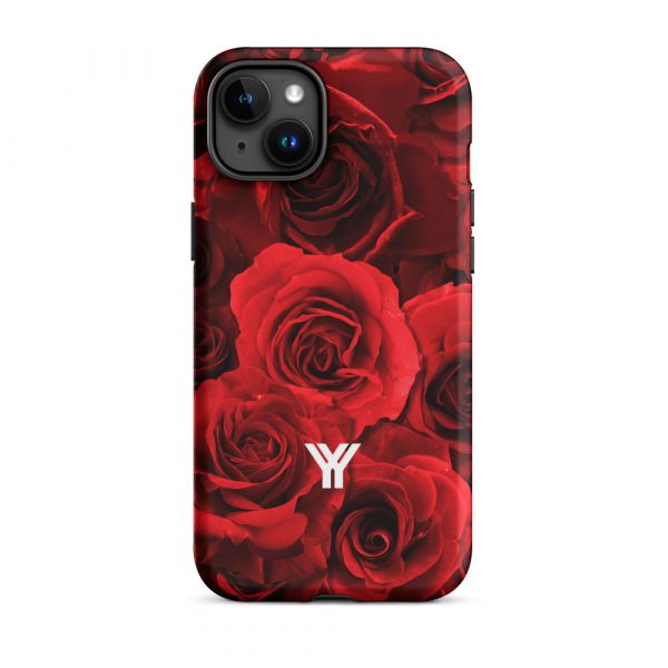 Designer Hardcase iPhone® Handyhülle Rote Rosen 34 tough case for iphone matte iphone 15 plus front 6547d88aa8102