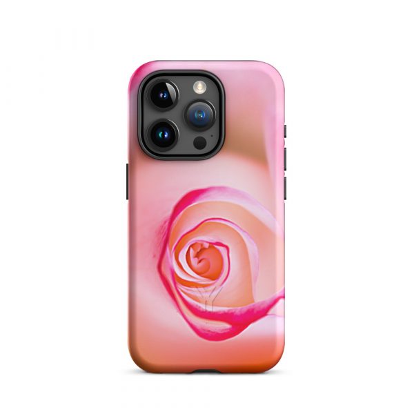Designer Hardcase iPhone® Handyhülle Pink Roses 35 tough case for iphone matte iphone 15 pro front 6547db7101c96