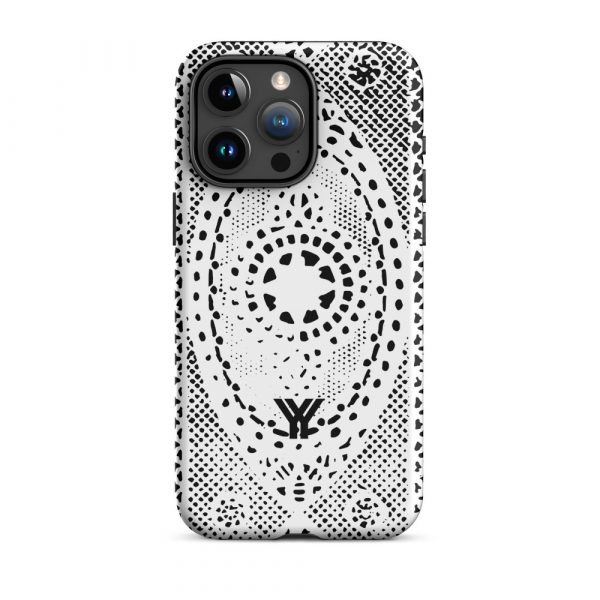 Designer Hardcase iPhone® Handyhülle Folk Print Weiß 38 tough case for iphone matte iphone 15 pro max front 6547e21a46c93