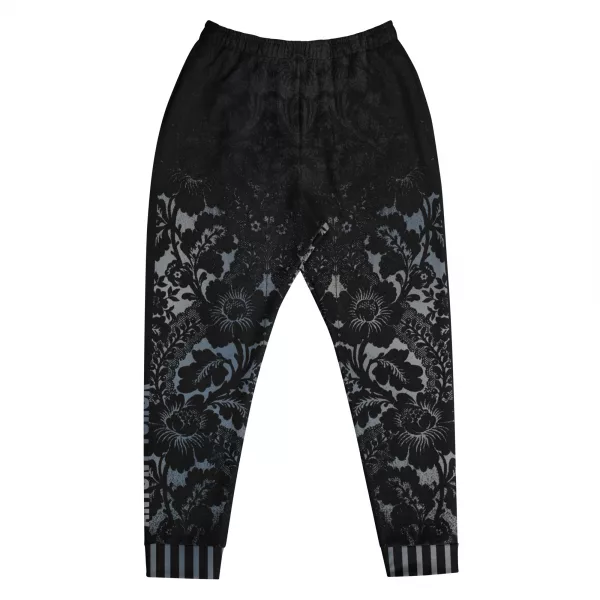 Stylishe Designer Jogginghose Herren Baroque Ornaments Black Blue - Baroque Noir Collection