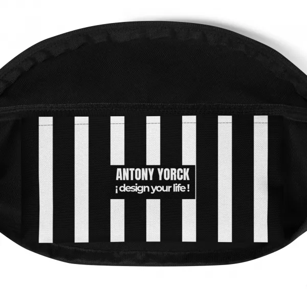 Bauchtasche Schwarz mit Streifen – Bild 5