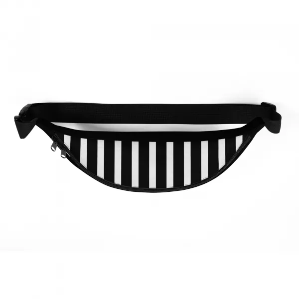 Bauchtasche Schwarz mit Streifen – Bild 4