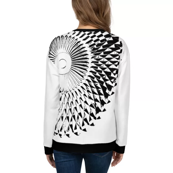 Damen Designer Sweatshirt Capital Weiß Schwarz – Bild 6