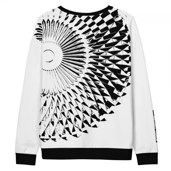 Damen Designer Sweatshirt Capital Weiß Schwarz – Bild 2
