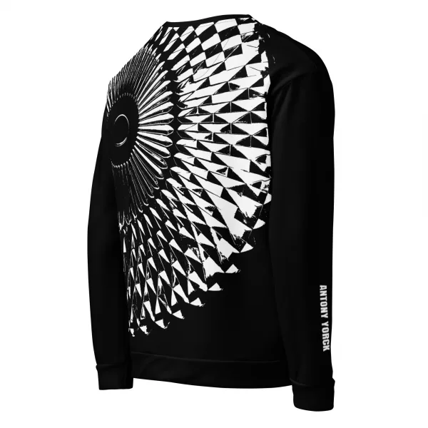 Herren Designer Sweatshirt Capital Schwarz Weiß – Bild 4