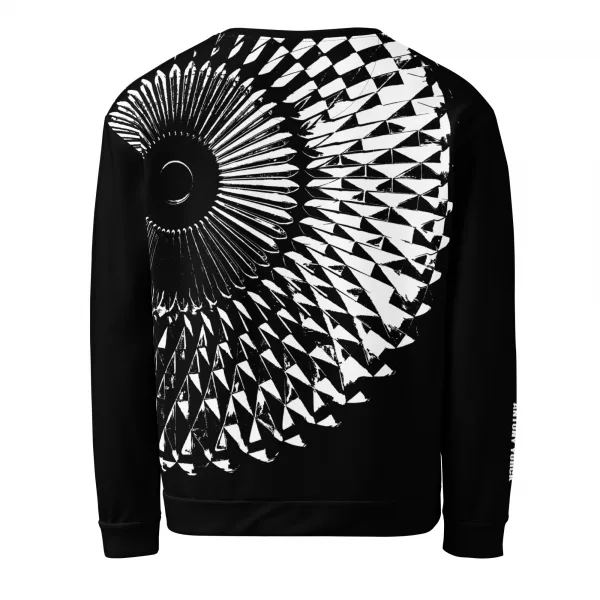 Herren Designer Sweatshirt Capital Schwarz Weiß – Bild 5